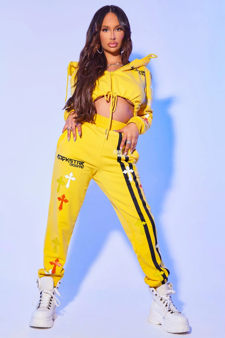 Cheapest 👏 WOMENS TRACK SETS NATASHA TRACKSET-YELLOW 👏 4 WOMENS TRACK SETS NATASHA TRACKSET-YELLOW