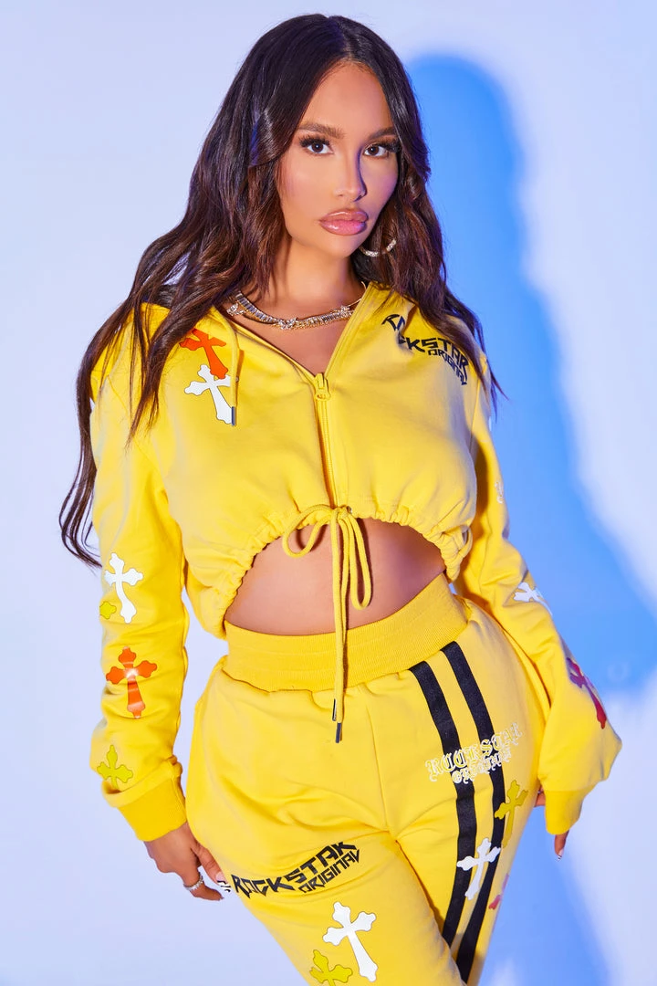 Cheapest 👏 WOMENS TRACK SETS NATASHA TRACKSET-YELLOW 👏 6 WOMENS TRACK SETS NATASHA TRACKSET-YELLOW