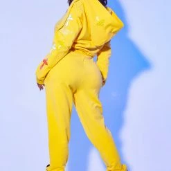 Cheapest 👏 WOMENS TRACK SETS NATASHA TRACKSET-YELLOW 👏 14 WOMENS TRACK SETS NATASHA TRACKSET-YELLOW