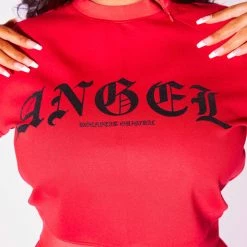 Cheap 👍 WOMENS TRACK SETS ANGEL TRACKSET-RED 🤩 19 WOMENS TRACK SETS ANGEL TRACKSET-RED