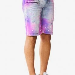 MENS SHORTS BOLIN DENIM SHORT- PINK/BLUE