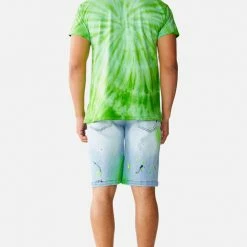 Cheap ⭐ MENS SHORTS LEELON DENIM SHORT- GREEN/BLUE 🥰 19 MENS SHORTS LEELON DENIM SHORT- GREEN/BLUE