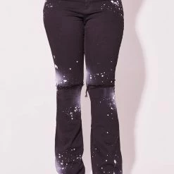 WOMENS JEANS Best Seller TAYLA FLARE JEAN-BLACK