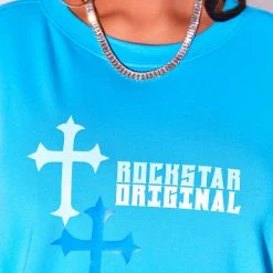 WOMENS HOODIES & SWEATSHIRTS Best Seller BIA CREWNECK SWEATSHIRT-BLUE