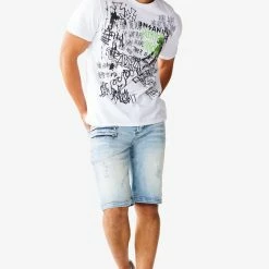 MENS SHORTS DAG WASH DENIM SHORT- BLUE