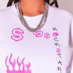 Buy 🤩 WOMENS HOODIES & SWEATSHIRTS Best Seller THE BANK CREWNECK-WHITE 😍 13 WOMENS HOODIES & SWEATSHIRTS Best Seller THE BANK CREWNECK-WHITE