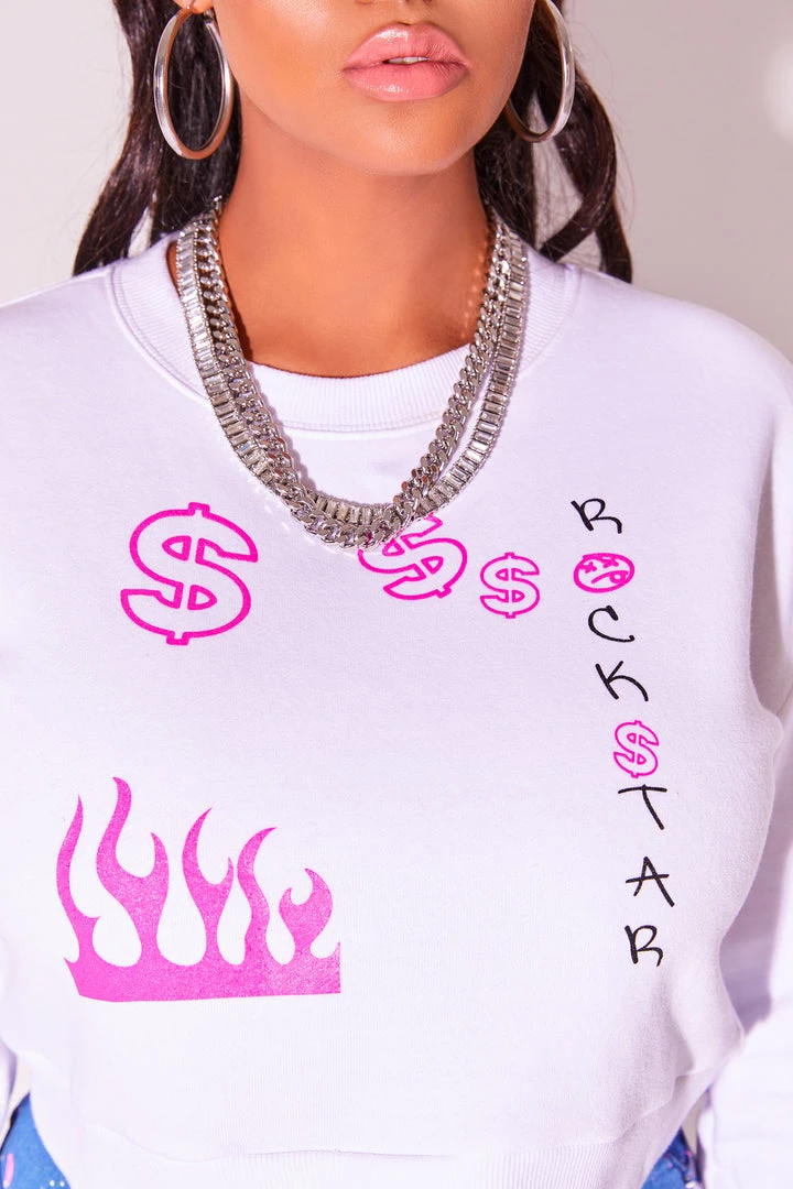 Buy 🤩 WOMENS HOODIES & SWEATSHIRTS Best Seller THE BANK CREWNECK-WHITE 😍 6 WOMENS HOODIES & SWEATSHIRTS Best Seller THE BANK CREWNECK-WHITE