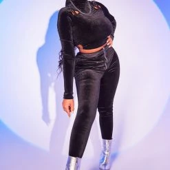 WOMENS DRESSES RYLEE VELVET SET-BLACK Best Seller