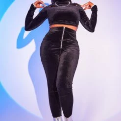 WOMENS DRESSES RYLEE VELVET SET-BLACK Best Seller