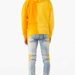 MENS JEANS STRAUD COLOR BLOCK SPRAYED JEAN- YELLOW Denim