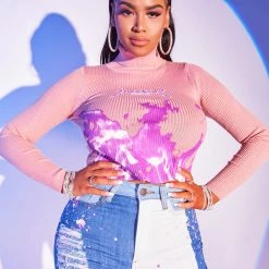 WOMENS HOODIES & SWEATSHIRTS MILLIE TURTLENECK - PINK Best Seller