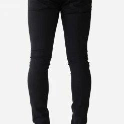 MENS JEANS OSCAR 5 POCKET JEAN / KNEE SLIT-BLACK