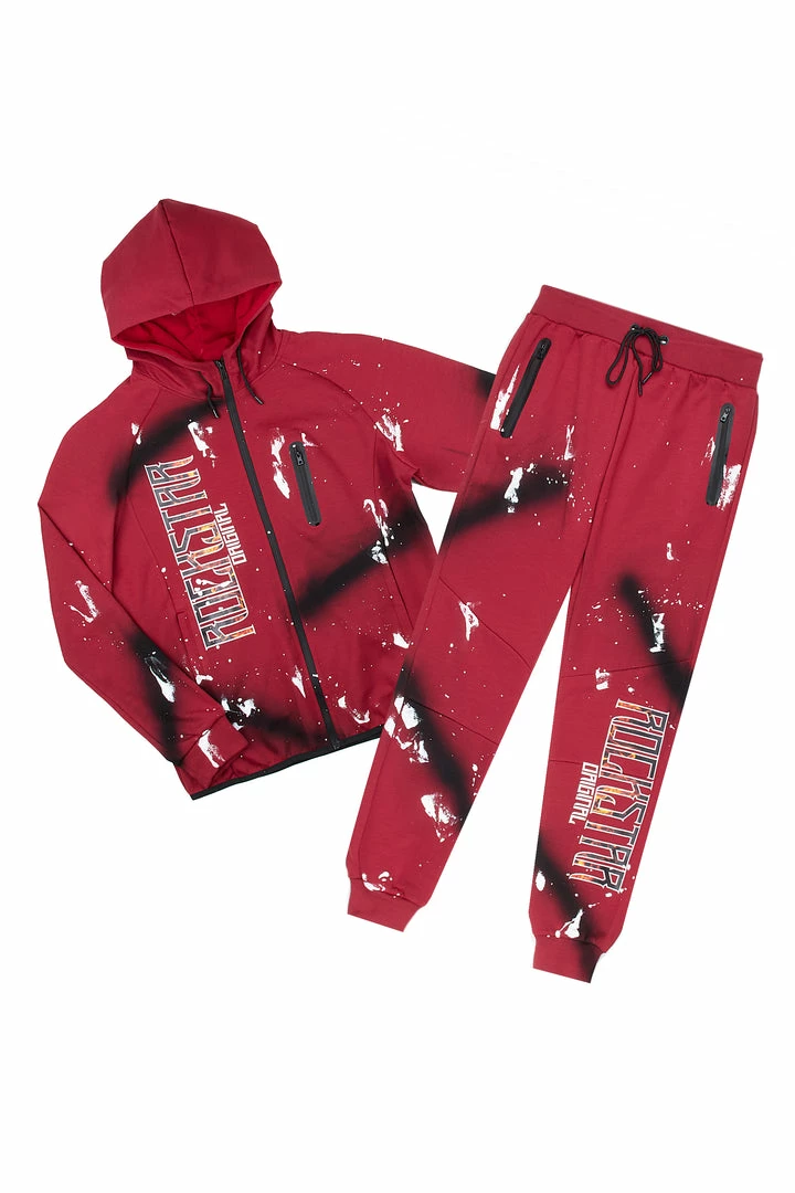 Coupon ⭐ MENS TRACK SETS LORO GRAPHIC TRACK SET-BURGUNDY 🥰 1 MENS TRACK SETS LORO GRAPHIC TRACK SET-BURGUNDY