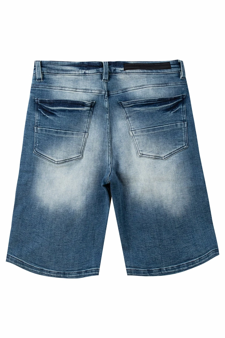 New ๐งจ MENS SHORTS Denim LANDO PRINTED SHORT- DARK WASH ๐ 7 MENS SHORTS Denim LANDO PRINTED SHORT- DARK WASH