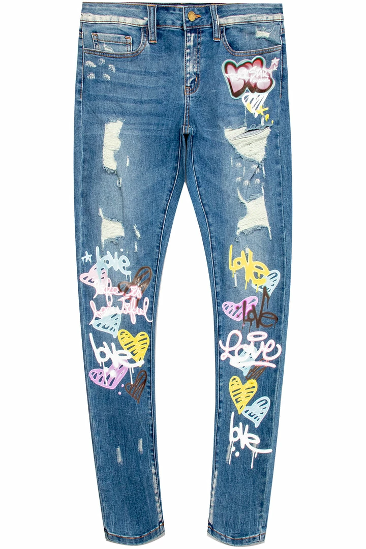 Coupon 😀 WOMENS 👖 JEANS Best Seller LOVERGIRL JEAN - MED. WASH ✨ 1 WOMENS JEANS Best Seller LOVERGIRL JEAN - MED. WASH