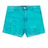 WOMENS SHORTS LOLI DENIM SHORTS - TURQUOISE