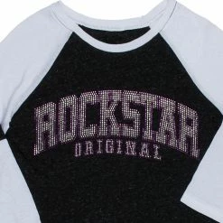 WOMENS TEES MAIA BASEBALL TEE-BLACK