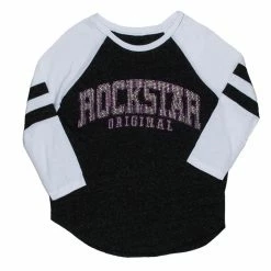 WOMENS TEES MAIA BASEBALL TEE-BLACK