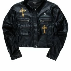 WOMENS JACKETS Best Seller MAXIMA LEATHER JACKET-BLACK