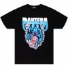 MENS TEES METAL PANTHER T-SHIRT-BLACK Tops