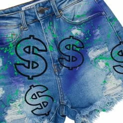 WOMENS SHORTS Best Seller MONEY HUNNY DENIM SHORT-LIGHT WASH