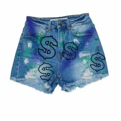 WOMENS SHORTS Best Seller MONEY HUNNY DENIM SHORT-LIGHT WASH
