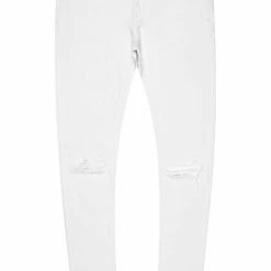 MENS JEANS MOON 5 POCKET JEAN-WHITE Denim