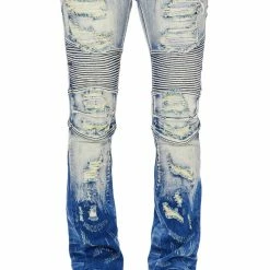 MENS JEANS MORRAY STACKED FLARE JEAN-BLUE
