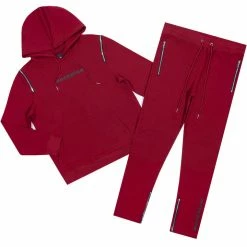 BOYS TRACK SETS KIDS MAXIME TRACK SET-BURGUNDY