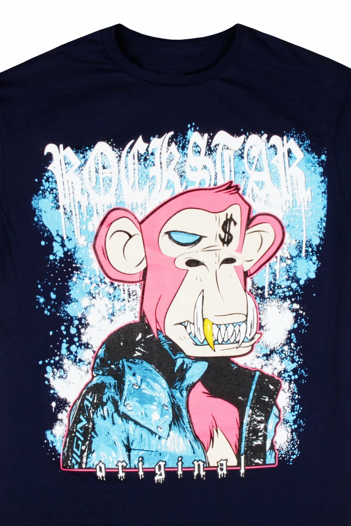 Deals 👍 MENS TEES NFT GRAPHIC T-SHIRT-BLUE/NAVY Tops 😉 2 MENS TEES NFT GRAPHIC T-SHIRT-BLUE/NAVY Tops