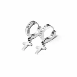MENS ACCESSORIES NIO EARRINGS-SILVER