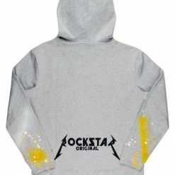 Cheapest 👏 MENS HOODIES & SWEATSHIRTS NERO PAINTER HOODIE-GREY/YELLOW 😀 5 MENS HOODIES & SWEATSHIRTS NERO PAINTER HOODIE-GREY/YELLOW