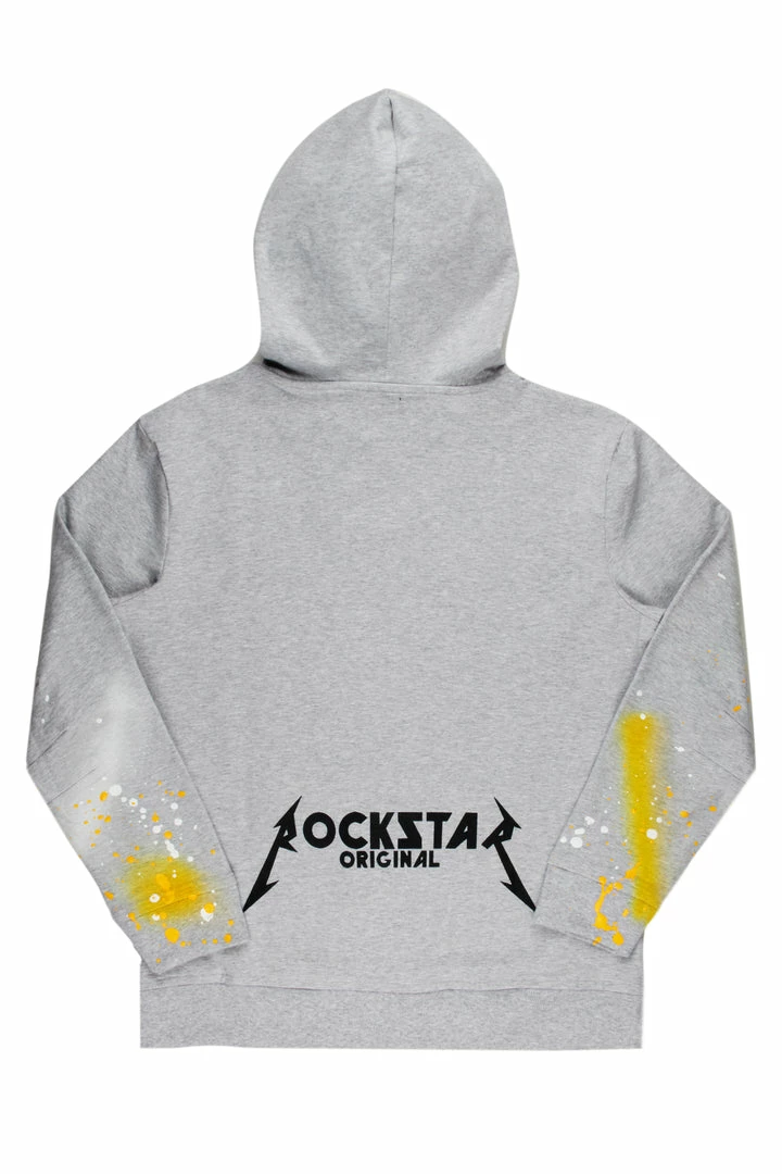 Cheapest 👏 MENS HOODIES & SWEATSHIRTS NERO PAINTER HOODIE-GREY/YELLOW 😀 3 MENS HOODIES & SWEATSHIRTS NERO PAINTER HOODIE-GREY/YELLOW