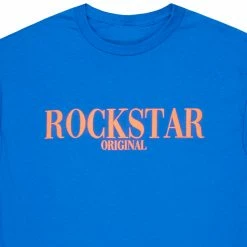 MENS TEES Tops OCTAVIO PRINTED T-SHIRT-ROYAL/ORANGE