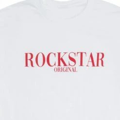 MENS TEES OCTAVIO PRINTED T-SHIRT-WHITE/RED Tops