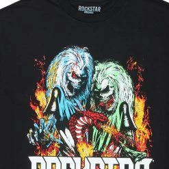 MENS TEES OOGA PRINTED T-SHIRT- BLACK Tops