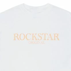 MENS TEES VICARIO GRAPHIC T-SHIRT-WHITE/ORANGE