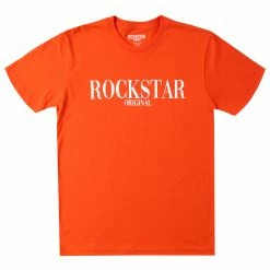 MENS TEES OCTAVIO PRINTED T-SHIRT- ORANGE