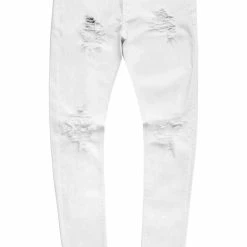 MENS JEANS Oscar White 5 Pocket Jean Denim