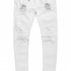MENS JEANS OSCAR SIGNATURE BIKER JEAN-WHITE