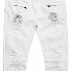 MENS JEANS OSCAR SIGNATURE BIKER JEAN-WHITE