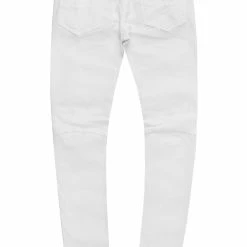 MENS JEANS OSCAR SIGNATURE BIKER JEAN-WHITE