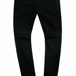 MENS JEANS OSCAR 5 POCKET JEAN / KNEE SLIT-BLACK