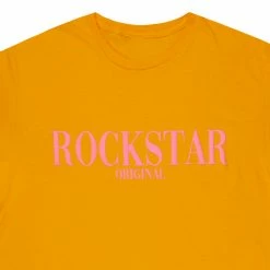 MENS TEES OCTAVIO PRINTED T-SHIRT-ORANGE/PINK Tops