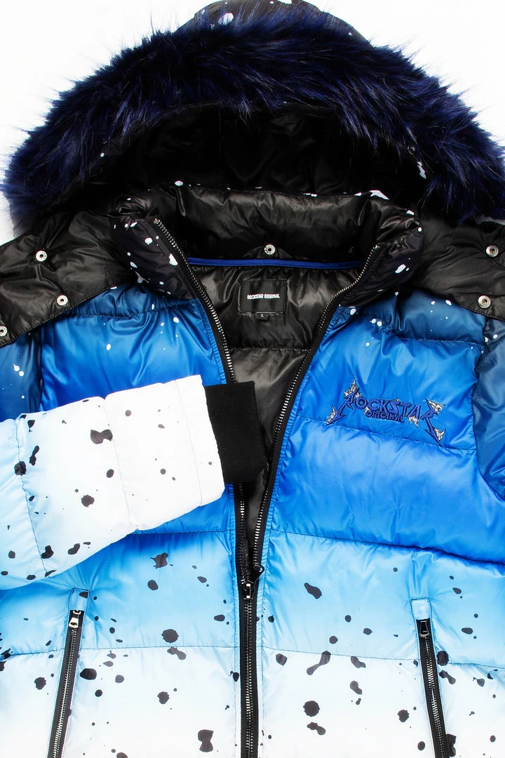 Promo 🎉 BOYS OUTERWEAR KIDS CURRY 2.0 PUFFER JACKET- BLUE/BLACK 🛒 2 BOYS OUTERWEAR KIDS CURRY 2.0 PUFFER JACKET- BLUE/BLACK