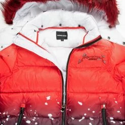 BOYS OUTERWEAR KIDS CURRY 2.0 PUFFER JACKET- RED/BLACK New Arrivals