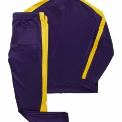 MENS TRACK SETS DONATO GRAPHIC TRACK SET-YELLOW/PURPLE