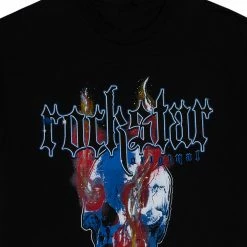 MENS TEES PYROH GRAPHIC T-SHIRT-BLACK