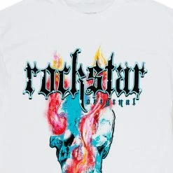 MENS TEES PYROH GRAPHIC T-SHIRT-WHITE Tops