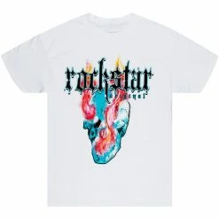 MENS TEES PYROH GRAPHIC T-SHIRT-WHITE Tops
